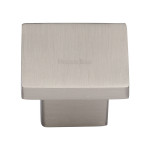 M Marcus Heritage Brass Classic Square Design Cabinet Knob 40mm